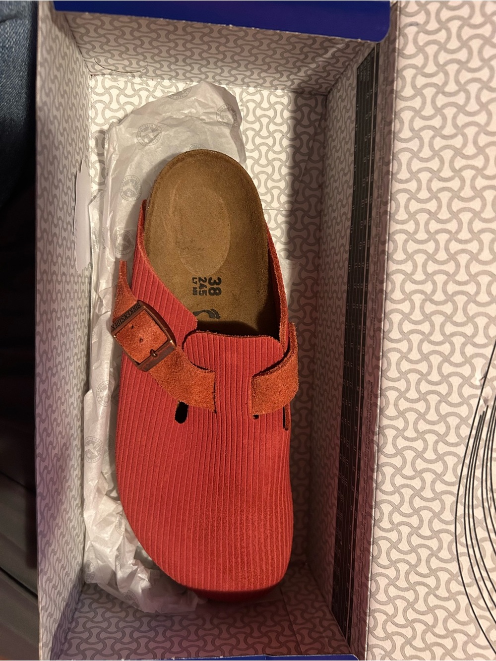 New Birkenstock Boston Clog Sienna Red Size 7 - Picture 4 of 6